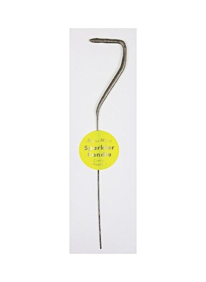 Meri Meri - Silver Sparkler 7 Candle - Image 1