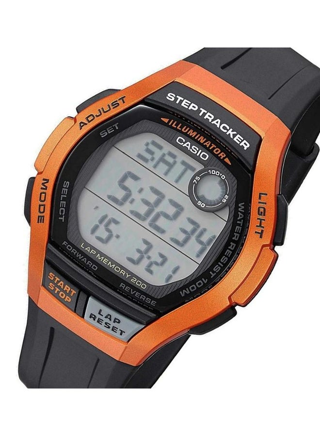 كاسيو ساعة يد رقمية بسوار من الراتينج طراز WS-2000H-4AVEF - مقاس 44 مم - لون أسود للرجال - Image 4