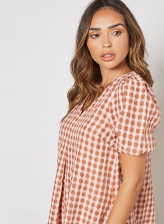 Y.A.S Yri Mini Dress Raw Sienna  - Image 4