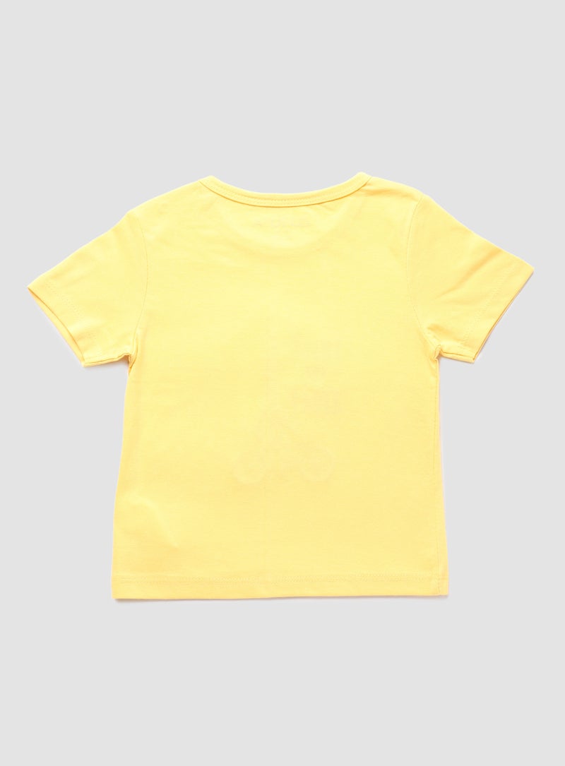Zarafa Baby Boys Round Neck Short Sleeve T-Shirt Yellow - Image 3