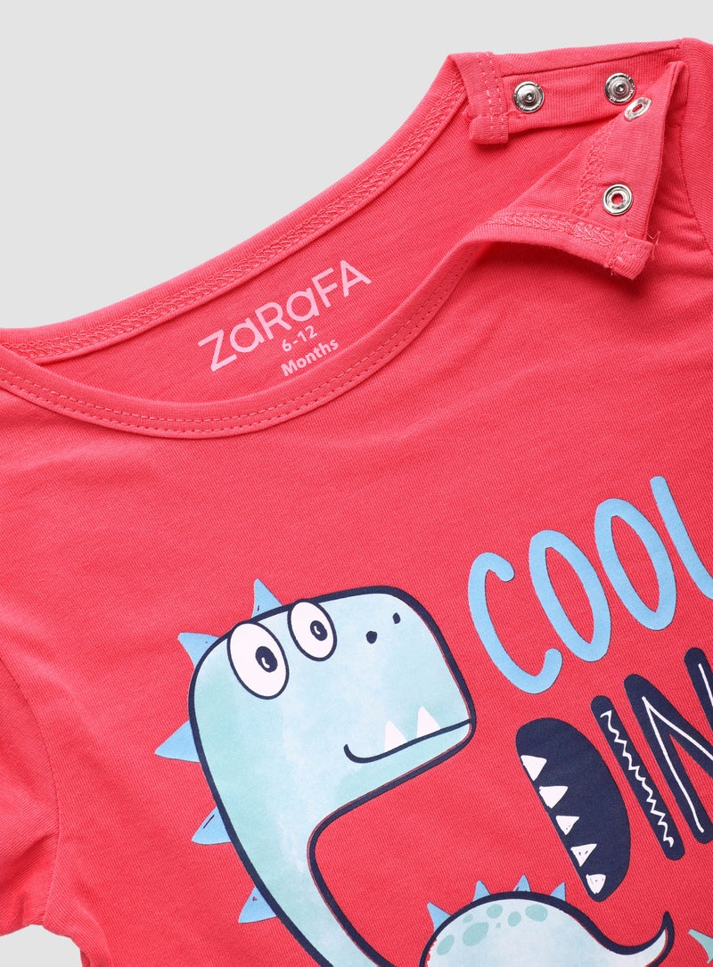 Zarafa Baby Girls  Round Neck Short Sleeve T-Shirt Blue  - Image 3