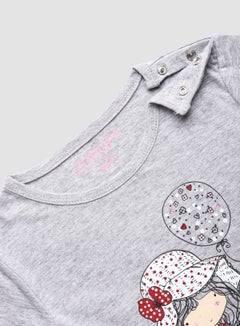 Baby Girls Round Neck Short Sleeve T-Shirt Salt White - v1619692451/N46371853V_2