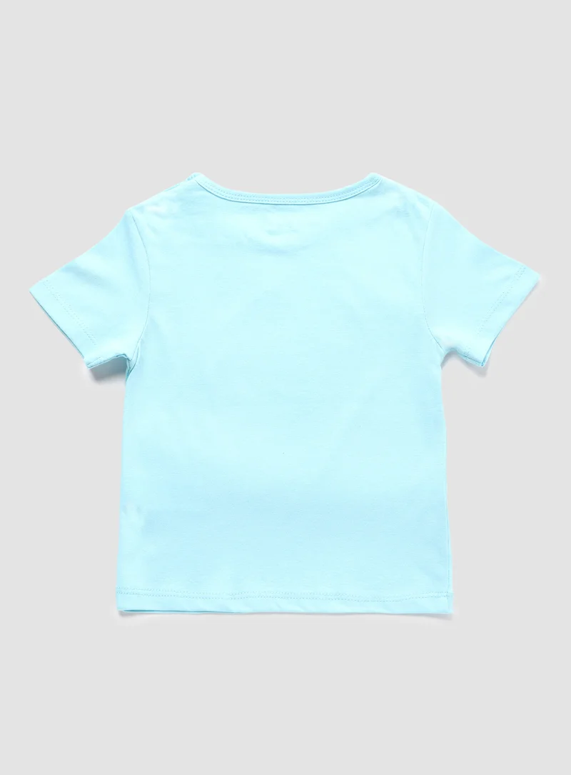 Zarafa Round Neck Graphic Printed T-Shirt Light Pink