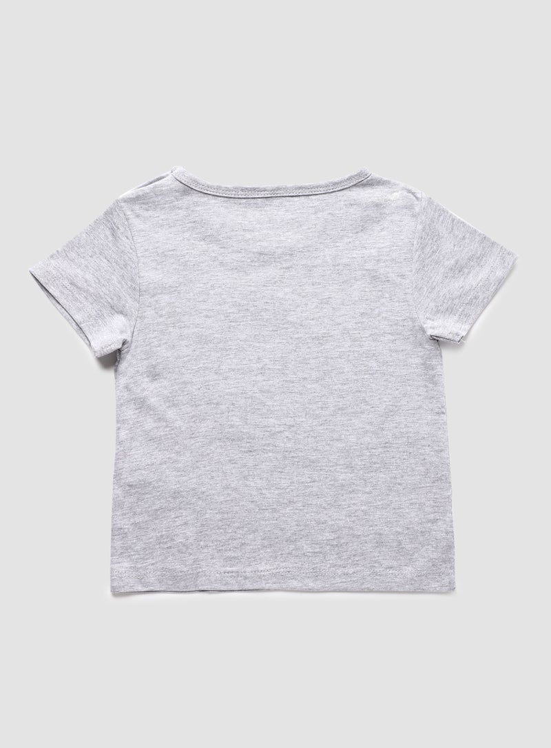 Zarafa Baby Girls  Round Neck Short Sleeve T-Shirt Grey  - Image 2