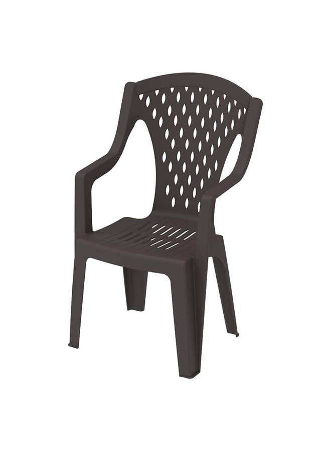 Cosmoplast Queen Plastic Armchair Brown 59x58x93cm - Image 1