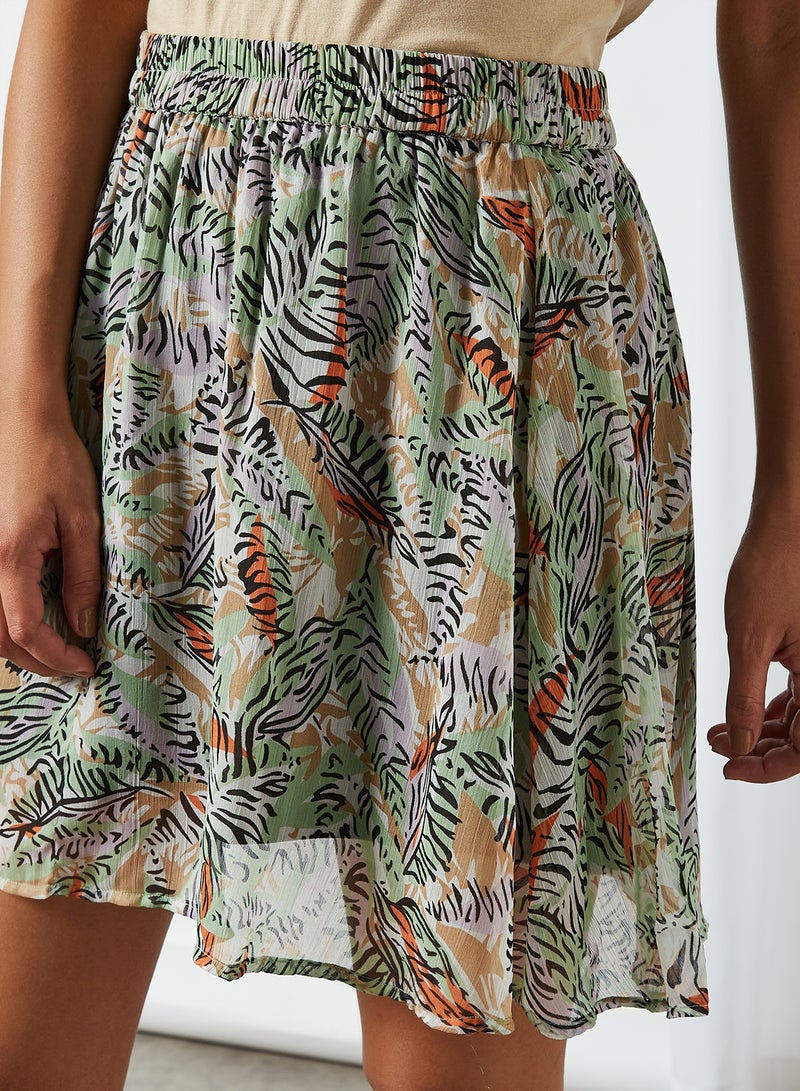 NOISY MAY - All-Over Print Skirt Orchid Bloom - Image 1