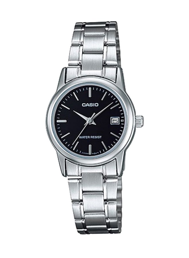 CASIO Women's Stainless Steel Analog Watch LTP-V002D-1A - 25 mm - Silver - Image 1