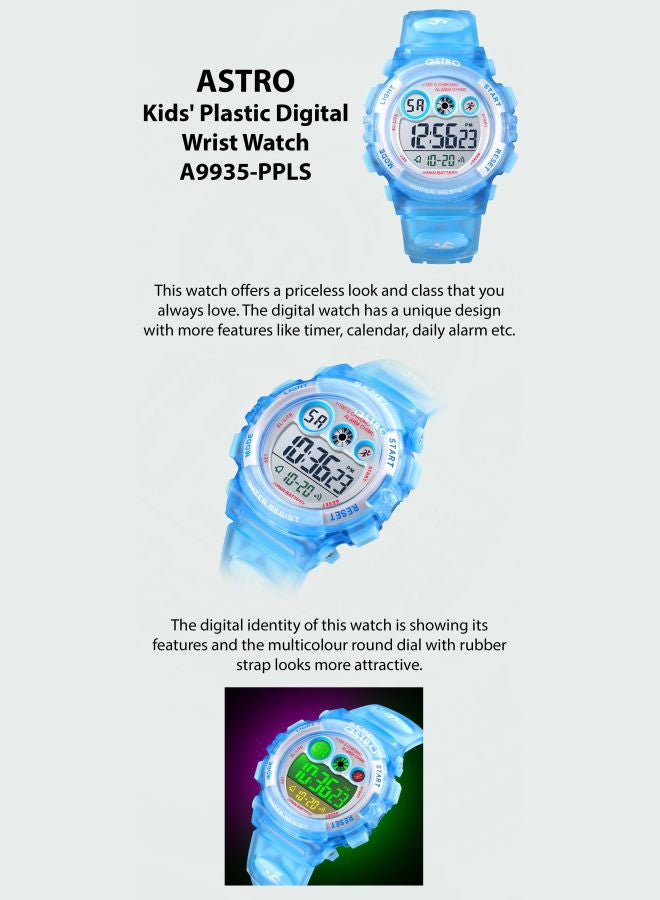 أسترو ساعة يد رقمية مقاومة للماء طراز A9935-PBLS - 38 مم - أزرق للأطفال - Image 4