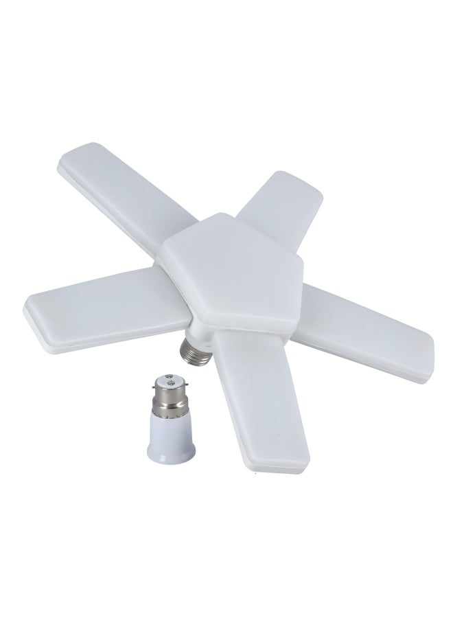 GEEPAS Geepas Led Folding Lamp - 5 Adjustable Leafs & Deformable Design Ceiling Light | 40000 Hours Working Life, Brighter & More Energy- Efficient Ideal for Garage, Workshop, Warehouse, Shop | 2 Years Warranty White  - Image 2