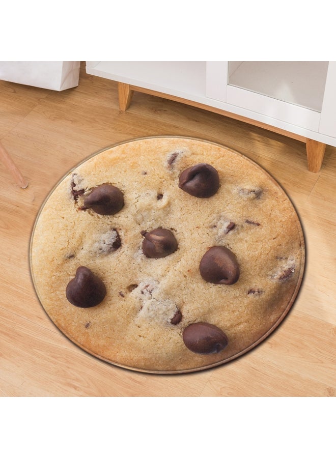 بساط ناعم دائري الشكل لتزيين المنزل بتصميم بسكويت وبانكيك وعُجة بيض polyester A070 20x4x4سم  - Image 4