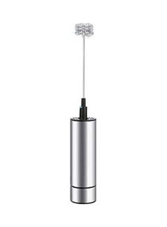 XiuWoo Electric Handheld Milk Frother Foamer Mixer Stainless Steel Coffee Latte Stirr Blender E152 Silver 