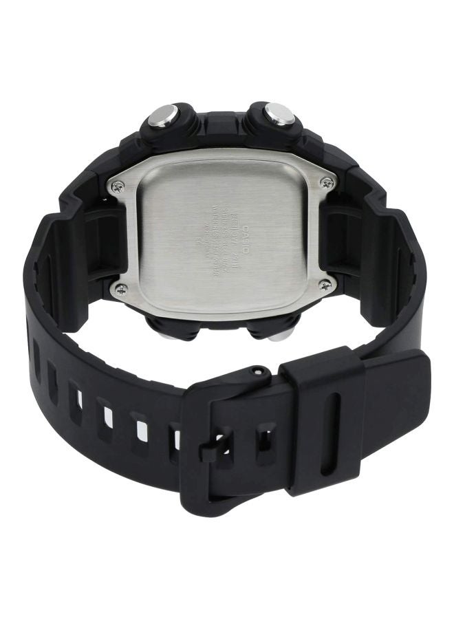 CASIO - Men's Resin Square Digital Watch - 50 mm - Black - Image 1