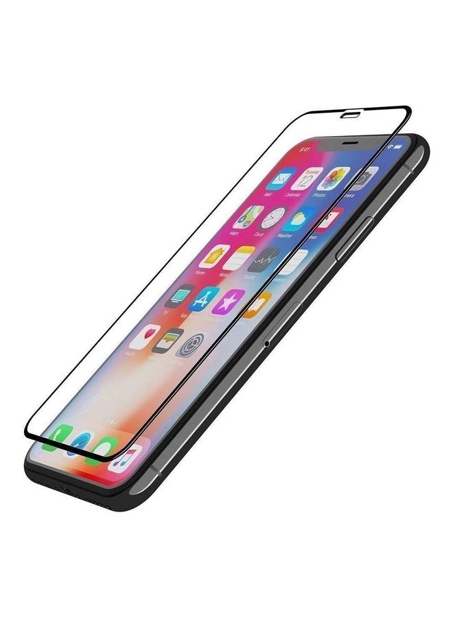 Tempered Glass Screen Protector for iPhone XS Clear/Black