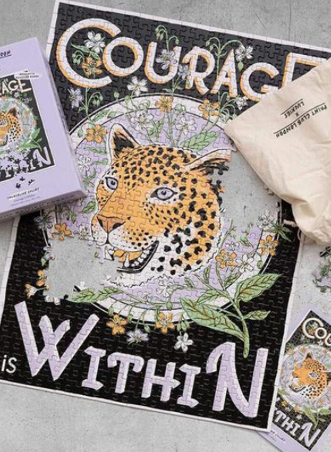 LUCKIES OF LONDON 500-Piece Courage Is Within Jigsaw Puzzle 24 x 18inch - Image 2