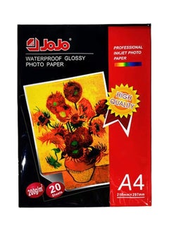 20 Sheet Waterproof Glossy  Inkjet Photo Paper A4