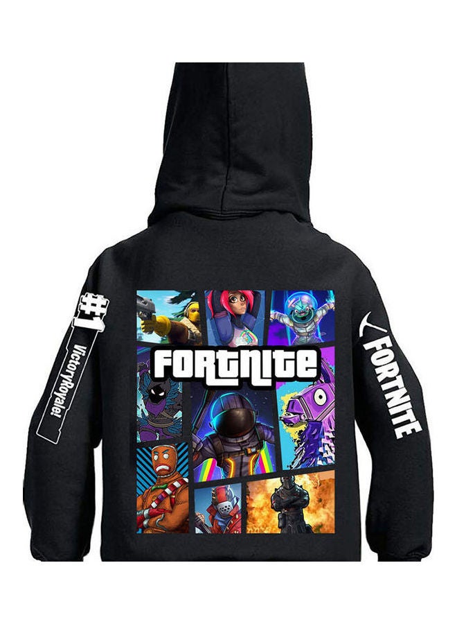 Generic - Stylish Hoodie And Pants Set Black - Image 1