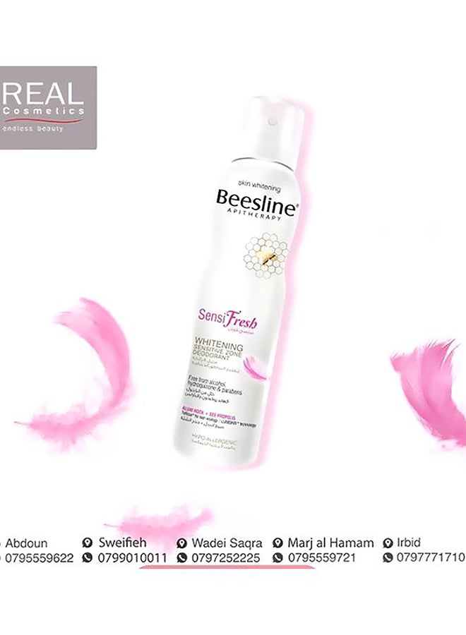Beesline - Sensifresh Whitening Deodorant Spray White/Pink/Black 150ml - Image 1