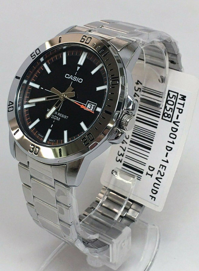 CASIO - Men's Stainless Steel Analog Watch MTP-VD01D-1E2VUDF - 49 mm - Silver - Image 1