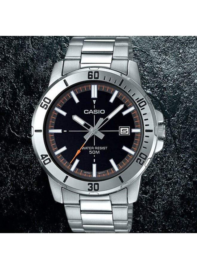 CASIO - Men's Stainless Steel Analog Watch MTP-VD01D-1E2VUDF - 49 mm - Silver - Image 1