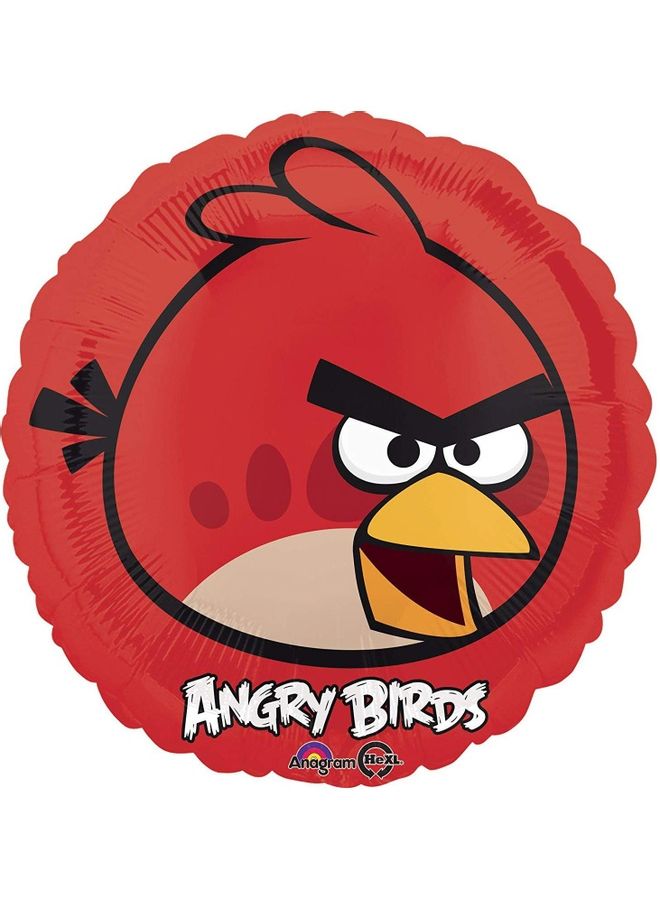 بالون من القصدير بطبعة من لعبة "Angry Birds"