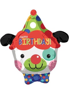 Anagram Happy Birthday Clown Dog Junior Shape Foil Balloon 