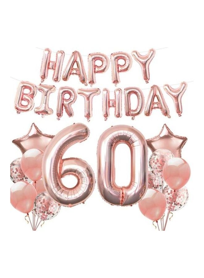 بارتي تايم مجموعة بالونات لتزيين حفلة عيد الميلاد الستين مع لافتة