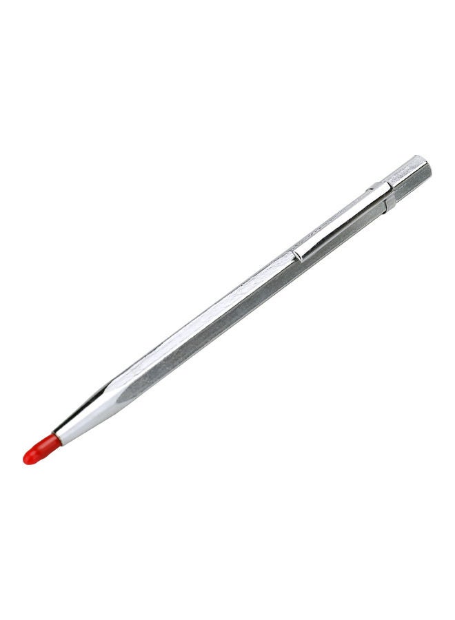 Glass Cutter Hard Metal Lettering Pen Silver 14.40x1.2x1.2cm - Image 1