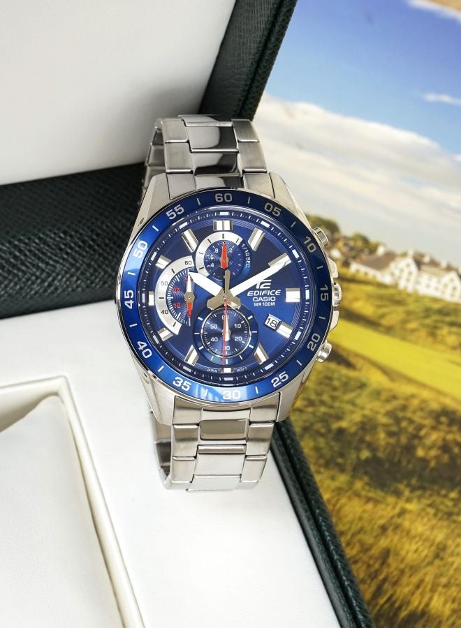 CASIO - Men's Edifice Watch EFV-550D-2AVUDF - 47 mm - Silver - Image 1