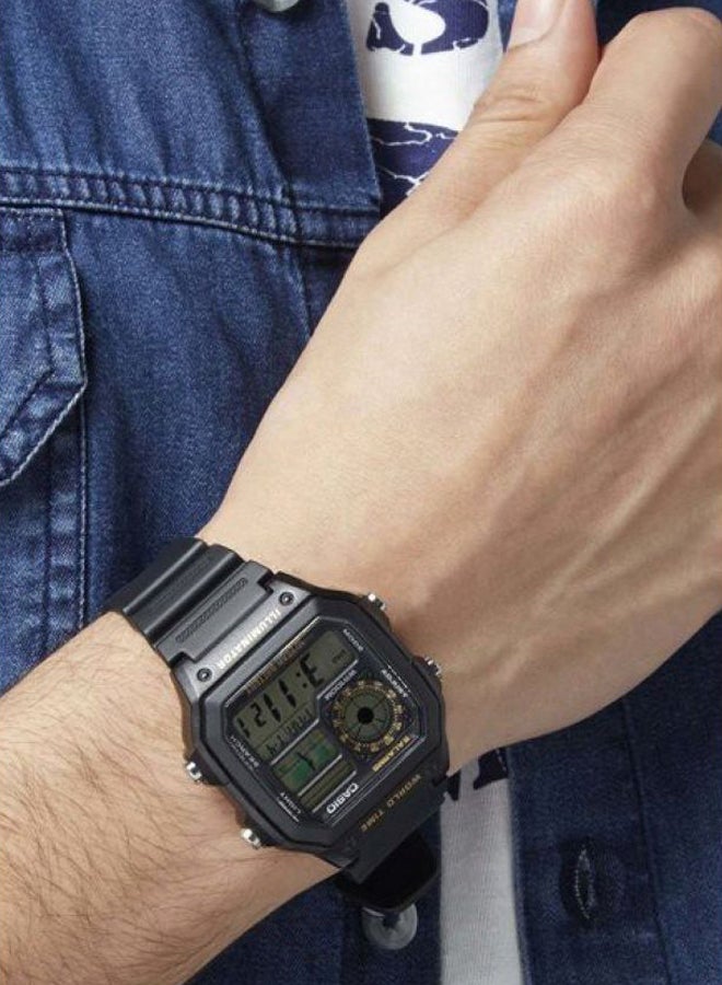 CASIO - Boys' Youth Series Quartz Digital Watch AE-1200WH-1BVDF - 45 mm - Black - Image 1