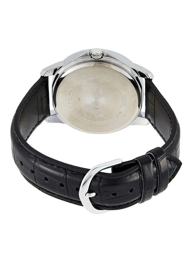 CASIO Men's Dress Series Water Resistant Leather Analog Watch MTP-V004L-1AUDF - Image 2