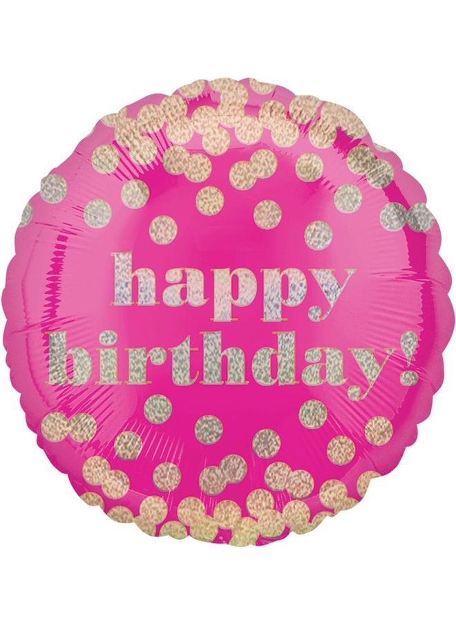 أناجرام بالون من الفويل مطبوع بعبارة "Happy Birthday" 18بوصة