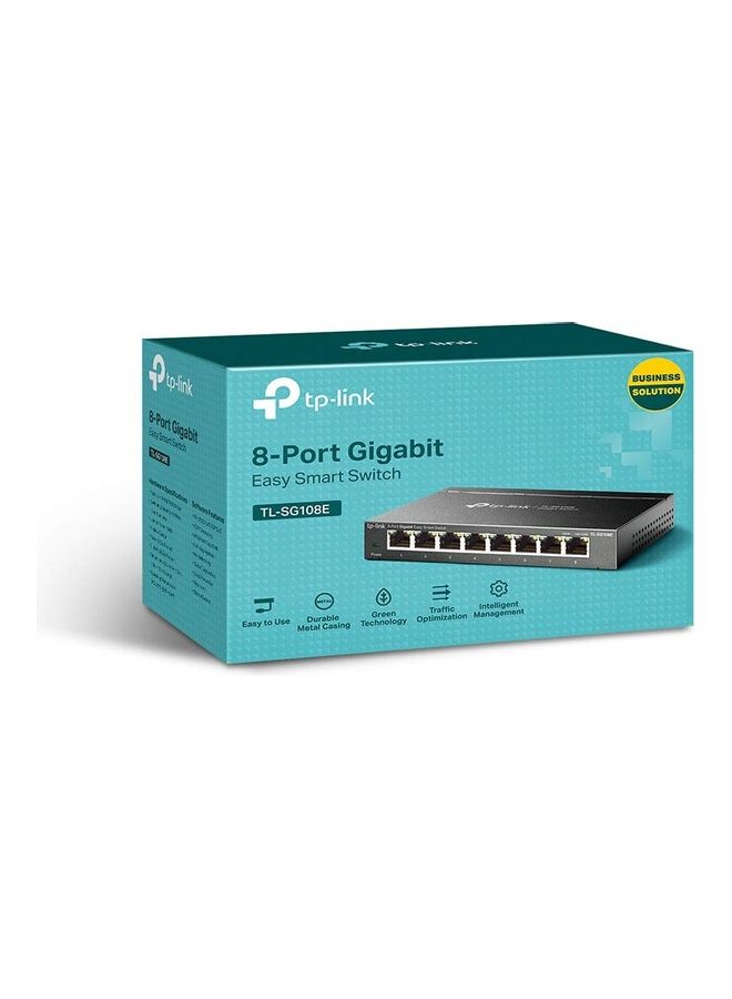 TP-LINK - 8-Port Easy Smart Switch Black - Image 1