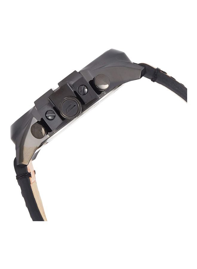 DIESEL Men's Round Shape Leather Band Analog Wrist Watch 51 mm - Brown - DZ4476 - Image 4