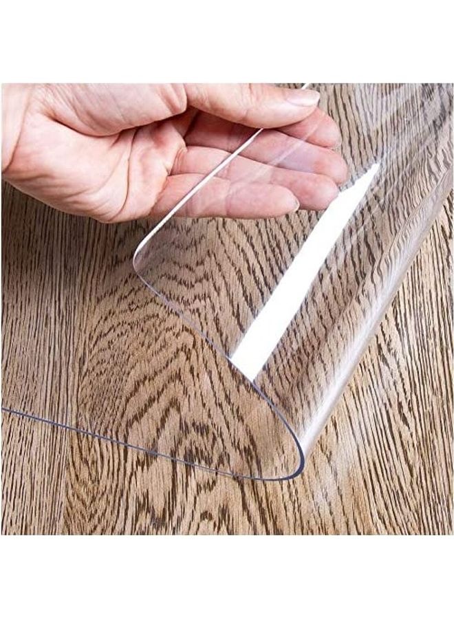 2-Piece Plastic Table Protector Clear 22x17inch