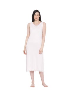 Lace Detail Maxi Nightdress Slip Pink