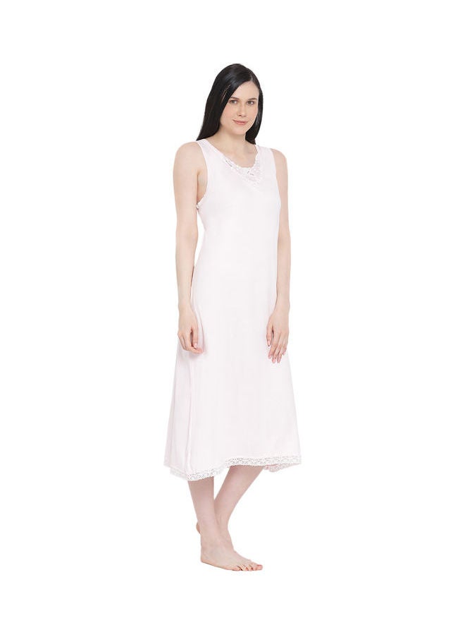 BYC - Lace Detail Maxi Nightdress Slip Pink - Image 1