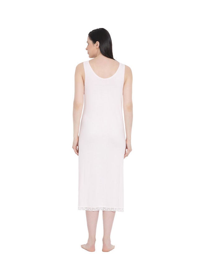 BYC - Lace Detail Maxi Nightdress Slip Pink - Image 1
