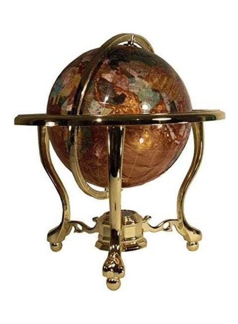 Gemstone with Stand World Map Globe