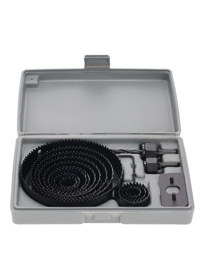16-Piece Hole Saw Kit Metal Cutter Set Black  - Image 1