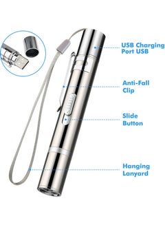 Generic Flashlight Toy Laser LED Pen Light Silver  - Image 4