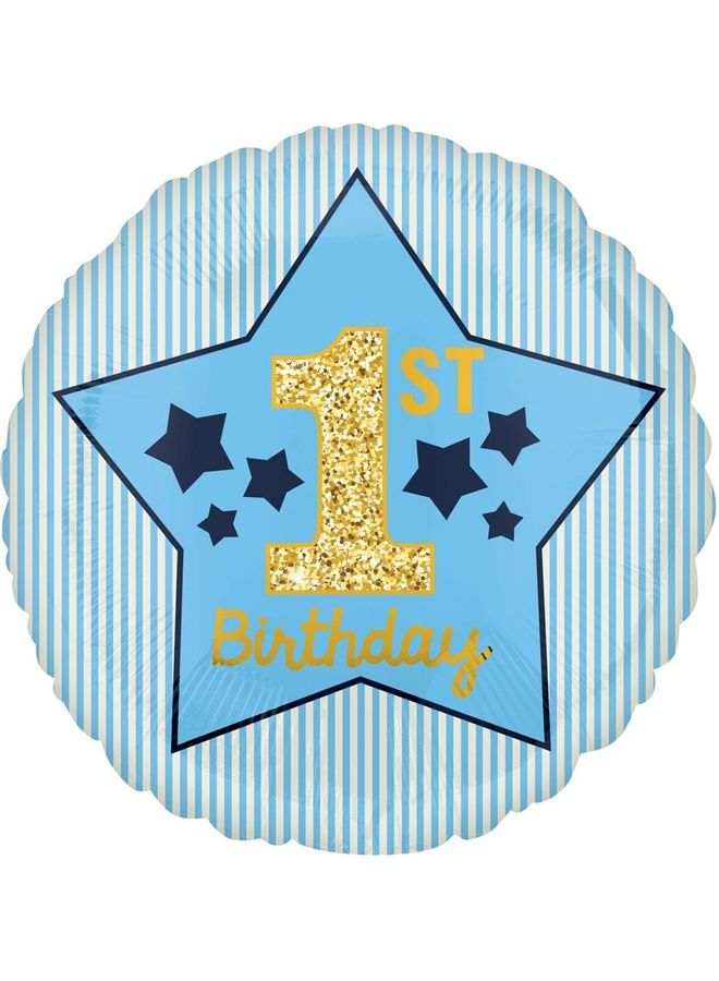 1st Birthday Boy Foil Balloon