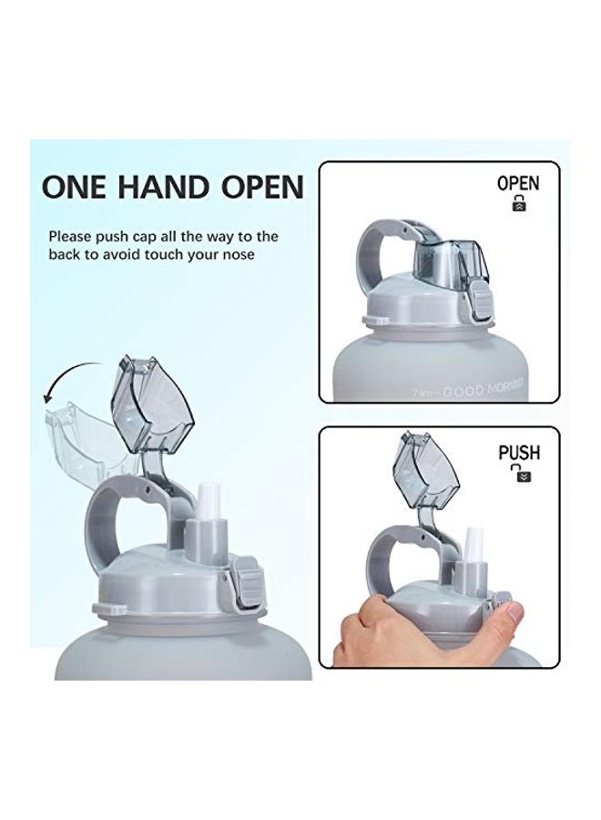 Motivational Time Marker Water Bottle Grey  - Image 3