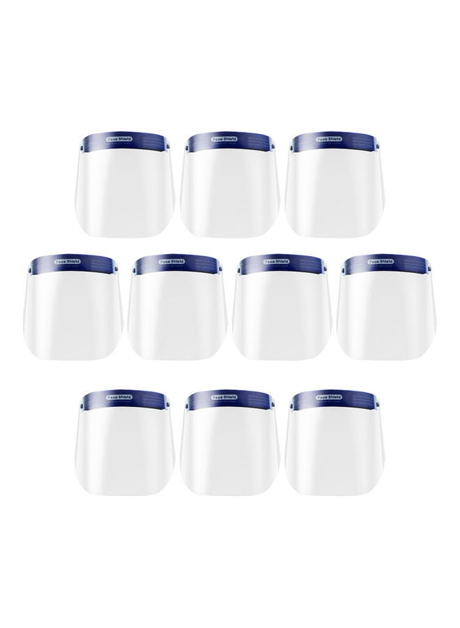 10-Piece Transparent Anti-fog Face Shield Cover - Image 1