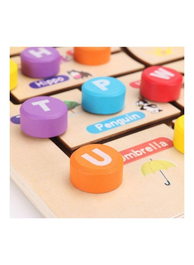English Alphabet Wooden Maze Puzzle Board Game - Image 4