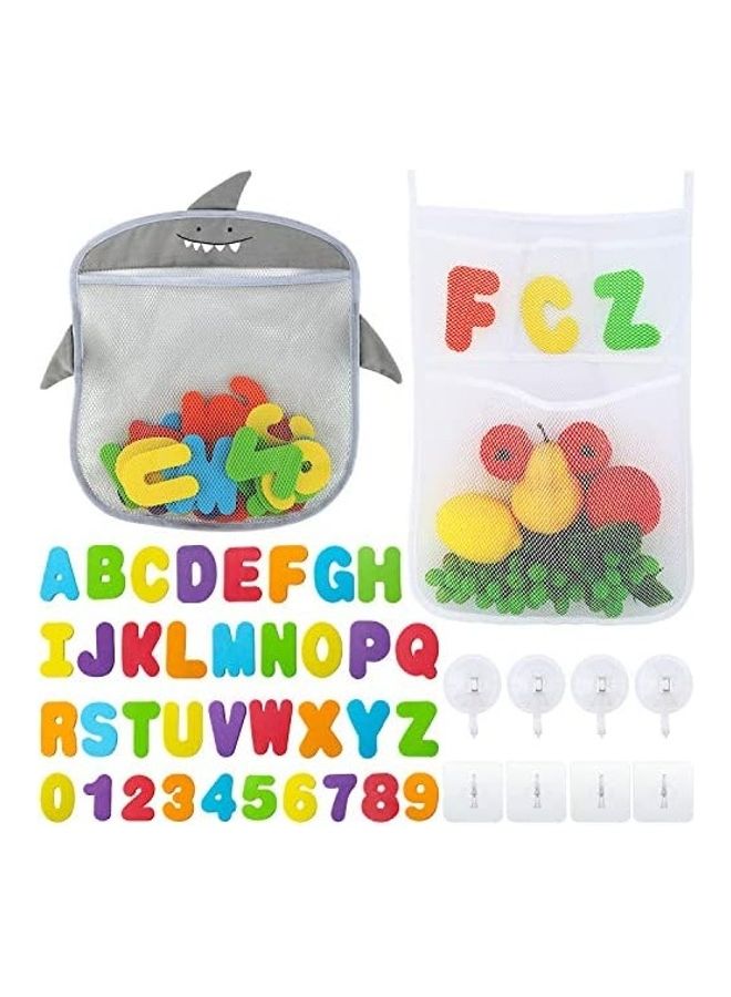 Gejoy Shark Bath Toy Organizer Nylon Mesh Net - Image 1