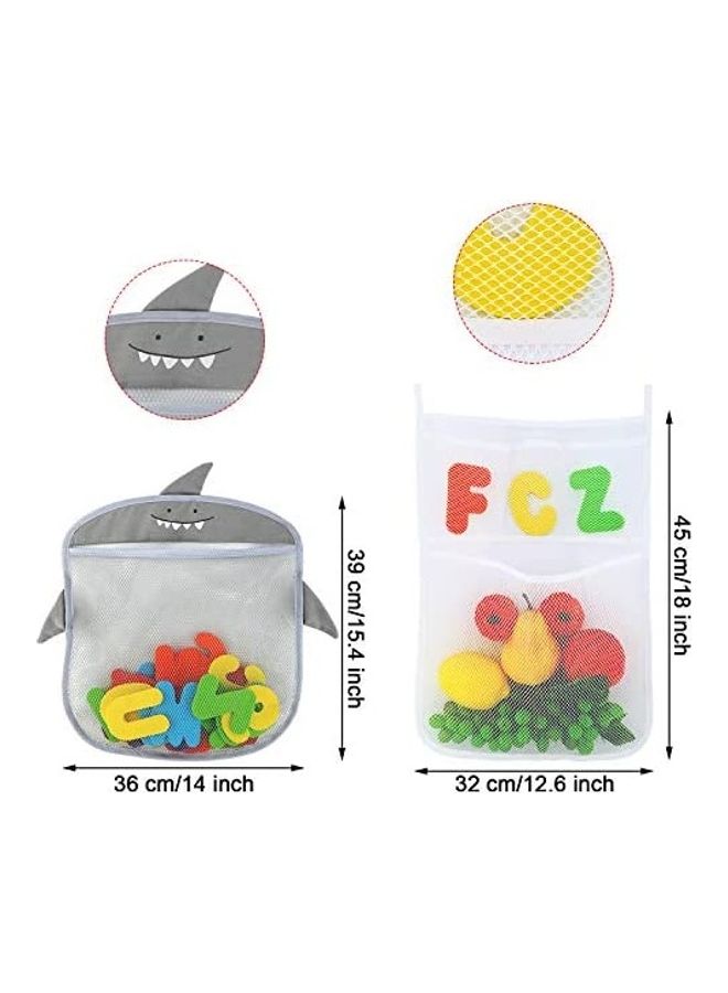 Gejoy Shark Bath Toy Organizer Nylon Mesh Net - Image 3