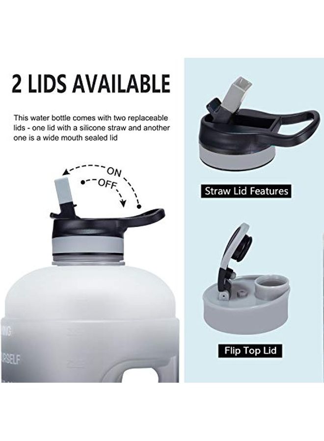 Motivational Time Marker Water Bottle Grey  - Image 3