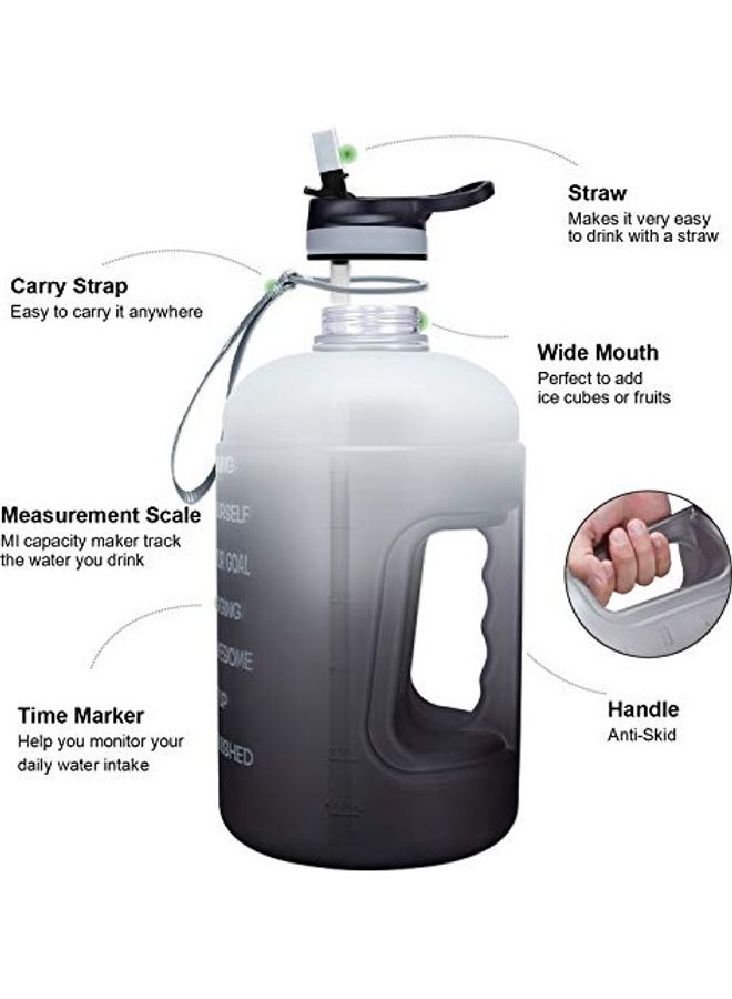 Motivational Time Marker Water Bottle Grey  - Image 4