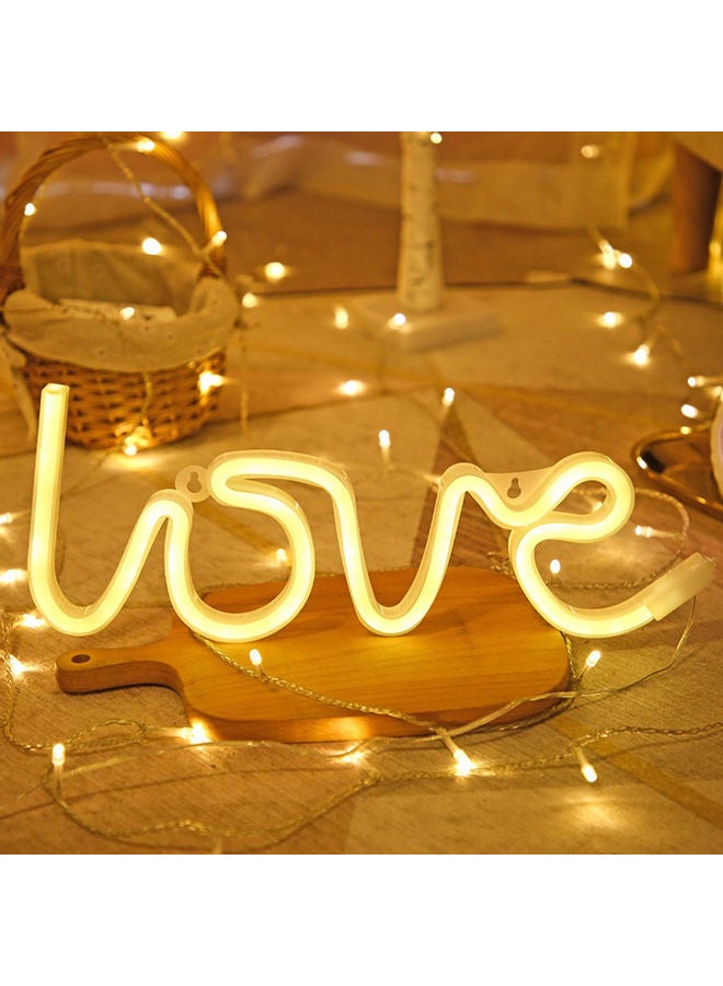 Love Neon Signs LED Light Wall Table Yellow  - Image 1