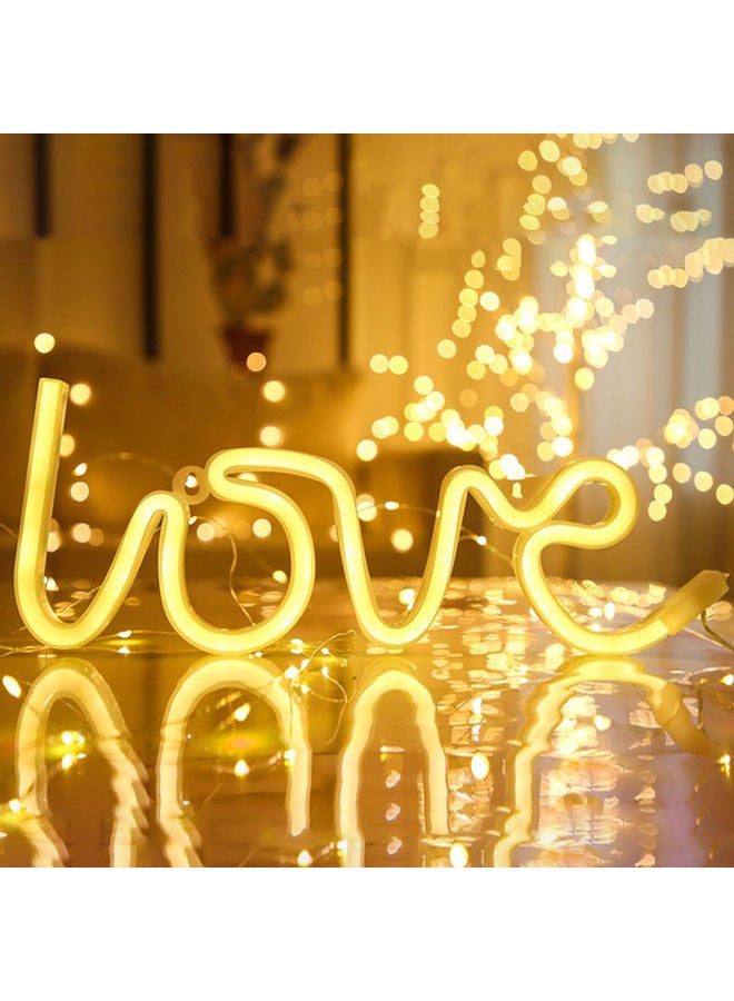 Love Neon Signs LED Light Wall Table Yellow  - Image 2